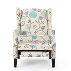 Traditional Fabric Recliner Chairs with Studded Border