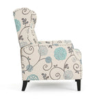 Traditional Fabric Recliner Chairs with Studded Border