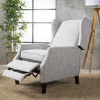 Traditional Fabric Recliner Chairs with Studded Border