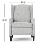 Traditional Fabric Recliner Chairs with Studded Border