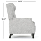 Traditional Fabric Recliner Chairs with Studded Border