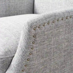 Traditional Fabric Recliner Chairs with Studded Border