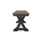 Brown/Black 50 Dining Bench - 48 W x 16 D x 19.25 H